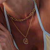 My Sun Moon & Stars Necklace Rope Chain - Gold