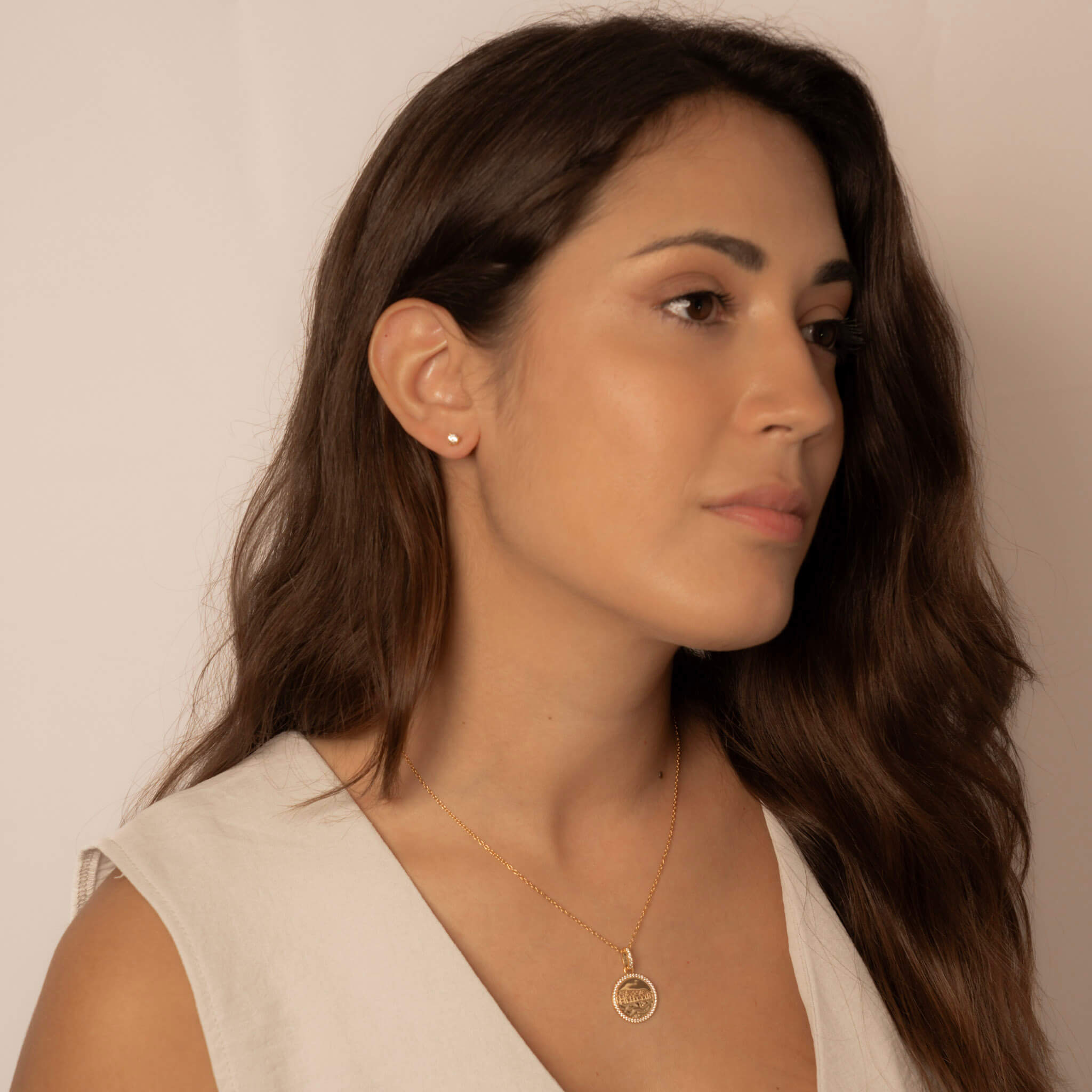 white stone sparkly stud earrings 