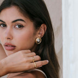 Pre-order: Vintage Button Studs - Two Tone