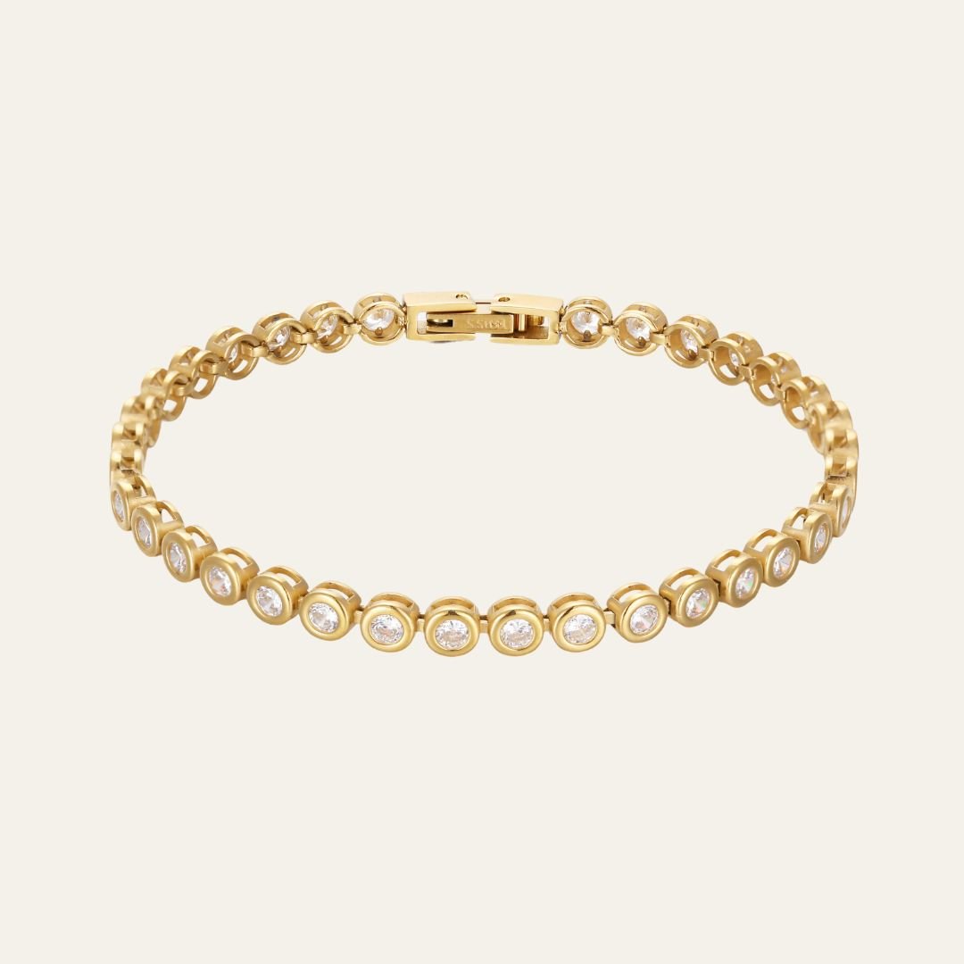 Bezel Tennis Bracelet 16.5cm - Mettle & Bloom