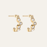 Bezel Hoop Earrings