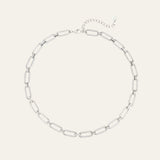 Elevated Link Necklace Silver - Mettle & Bloom