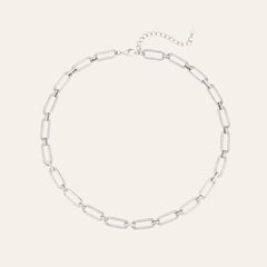 Elevated Link Necklace Silver - Mettle & Bloom