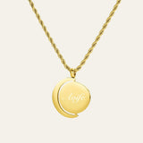 Engravable My Moon Necklace - Mettle & Bloom
