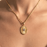 Evil Eye Oval Necklace - Mettle & Bloom