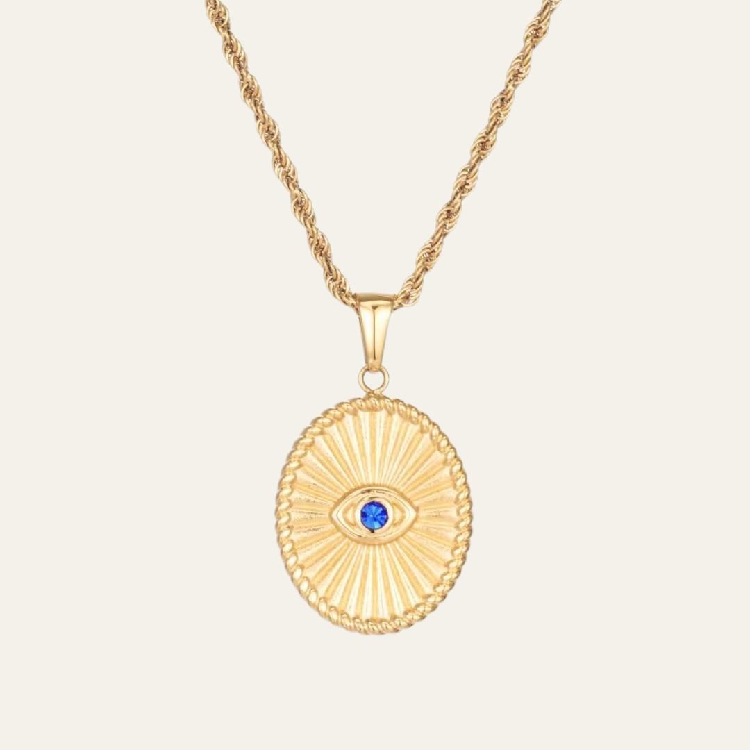 Evil Eye Oval Necklace - Mettle & Bloom
