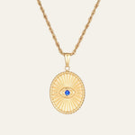 Evil Eye Oval Necklace - Mettle & Bloom