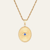 Evil Eye Oval Necklace - Mettle & Bloom