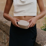 Person holding a Mettle and Bloom jewellery case perfect for travelling