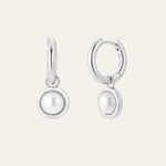 Lilia Pearl Earrings in silver