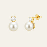Louise Pearl Earrings Gold