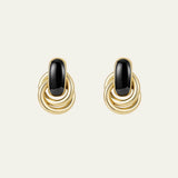 Mayfair Knot Earrings Black - Mettle & Bloom