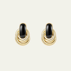 Mayfair Knot Earrings Black - Mettle & Bloom