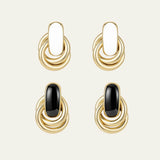 Mayfair Knot Earrings Black - Mettle & Bloom