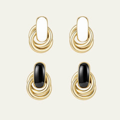 Mayfair Knot Earrings Black - Mettle & Bloom