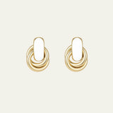 Mayfair Knot Earrings White - Mettle & Bloom