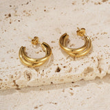 Muse Hoop Earrings - Gold - Mettle & Bloom