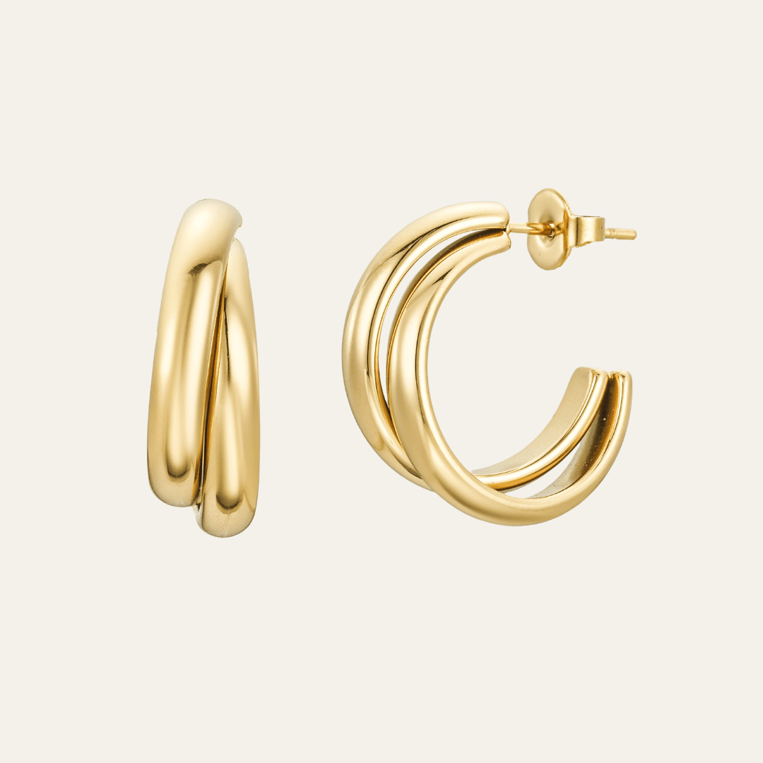 Muse Hoop Earrings - Gold - Mettle & Bloom