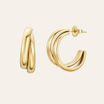 Muse Hoop Earrings - Gold - Mettle & Bloom