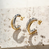 Muse Hoops - Two Tone - Mettle & Bloom