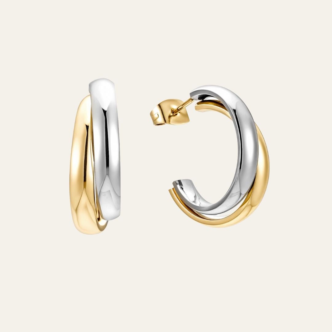 Muse Hoops - Two Tone - Mettle & Bloom