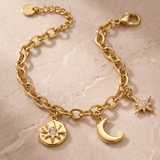 My Sun, Moon & Stars Charm Bracelet - Mettle & Bloom