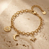 My Sun, Moon & Stars Charm Bracelet - Mettle & Bloom