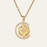 My Sun Moon & Stars Necklace Rope Chain - Gold 14k gold plated - water resistant - Mettle & Bloom