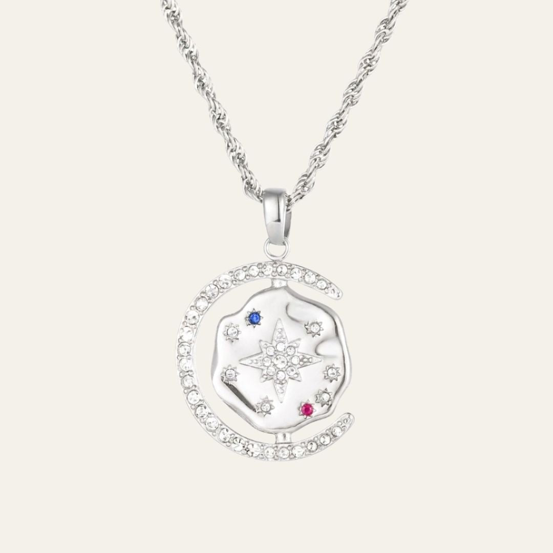 My Sun, Moon & Stars Rope Chain - Silver - Mettle & Bloom