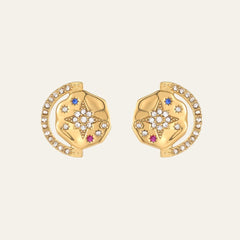 My Sun, Moon & Stars Studs Gold 14k gold plated - water resistant - Mettle & Bloom