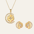 My Sun, Moon & Stars Necklace & Stud Set - Gold