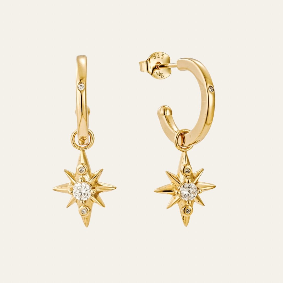 Star Drop Earrings in Gold - Mettle & Bloom