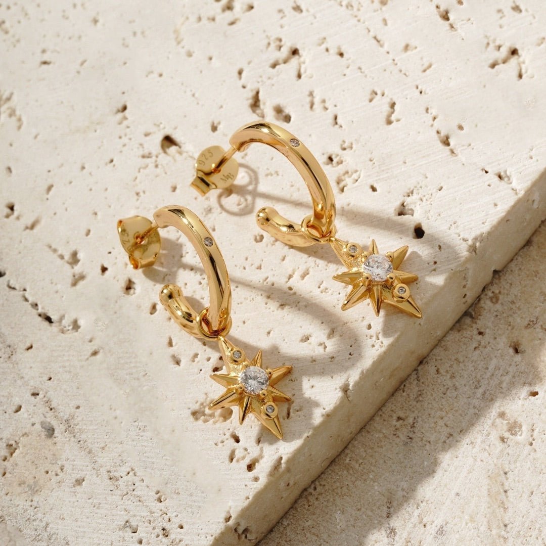 Star Drop Earrings in Gold - Mettle & Bloom
