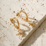 Star Drop Earrings in Gold - Mettle & Bloom
