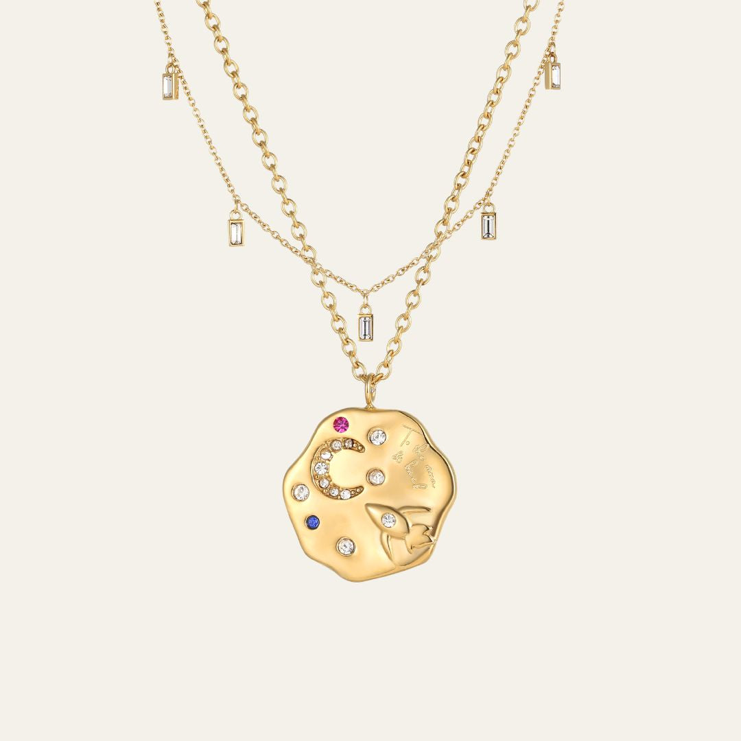 To The Moon & Back and Chakra Necklace Stack