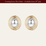 Pre-order: Vintage Button Studs - Two Tone