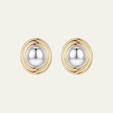 Pre-order: Vintage Button Studs - Two Tone