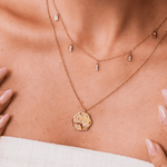 White Chakra Necklace - Gold 14k gold plated - water resistant edition - Mettle & Bloom