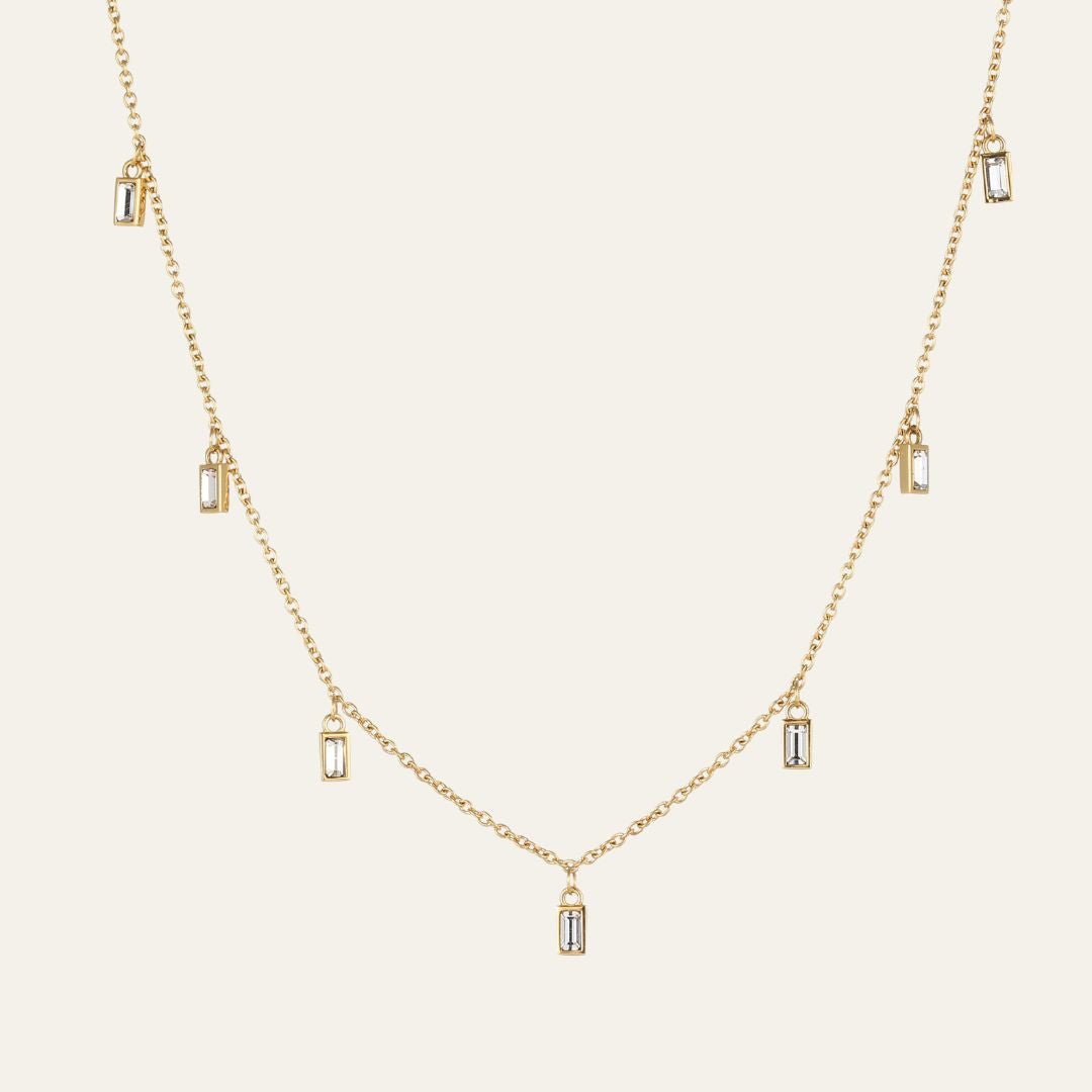 White Chakra Necklace - Gold 14k gold plated - water resistant edition - Mettle & Bloom
