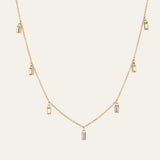 White Chakra Necklace - Gold 14k gold plated - water resistant edition - Mettle & Bloom