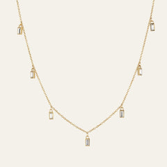 White Chakra Necklace - Gold 14k gold plated - water resistant edition - Mettle & Bloom