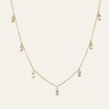 White Chakra Necklace - Gold