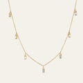 White Chakra Necklace - Gold